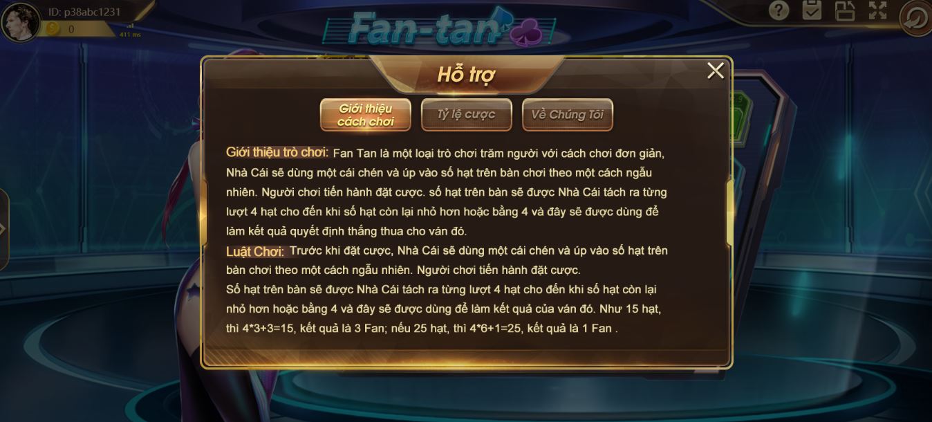 Luật chơi Fan Tan dễ hiểu tại nhà cái P3
