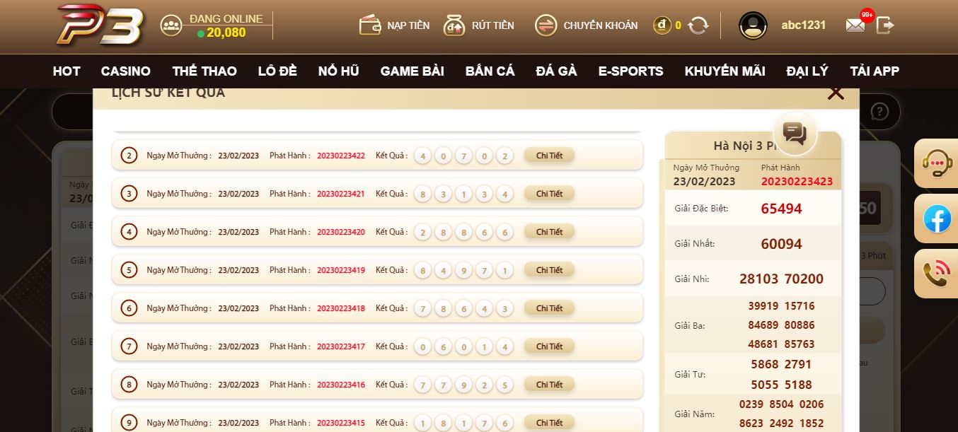 Những điều cần quan tâm khi chơi lô xiên tại nhà cái P3